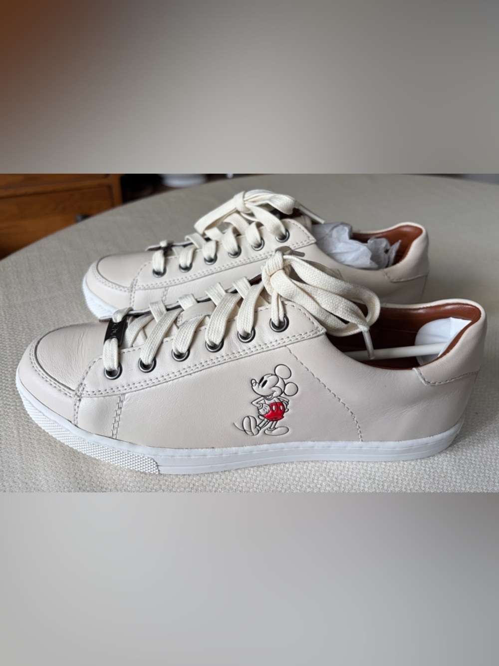 Authentic Coach x Disney Women’s Leather Sneakers feat Mickey Mouse Graphic Sz 8